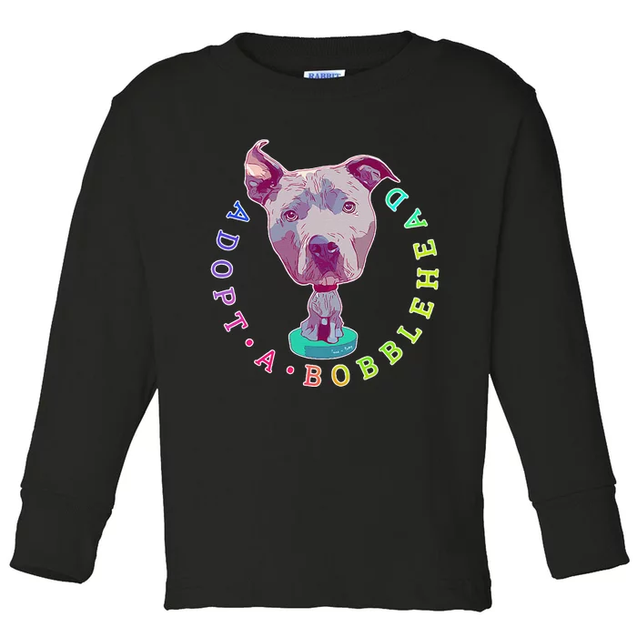 Pit Bull Adopt Rescue Graphic Oversized Toddler Long Sleeve Shirt