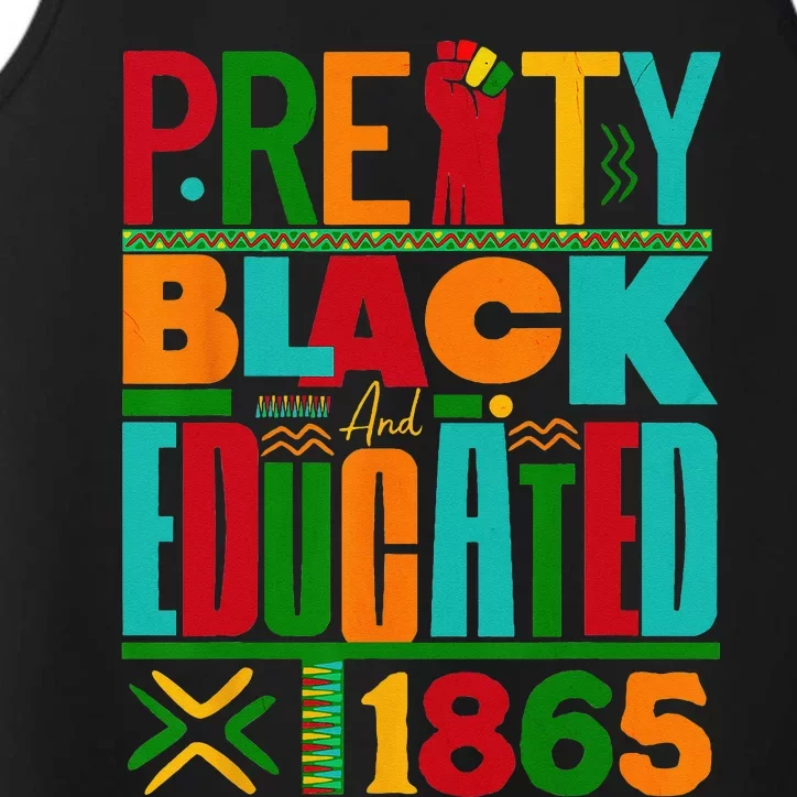 Pretty Black and Educated I Am The Strong African Queen Performance Tank