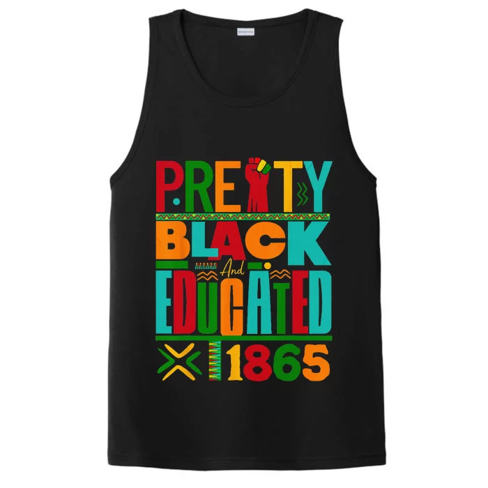 Pretty Black and Educated I Am The Strong African Queen Performance Tank