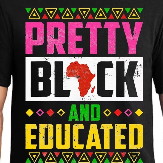 Pretty Black And Educated I Am The Strong African Queen Girl Pajama Set