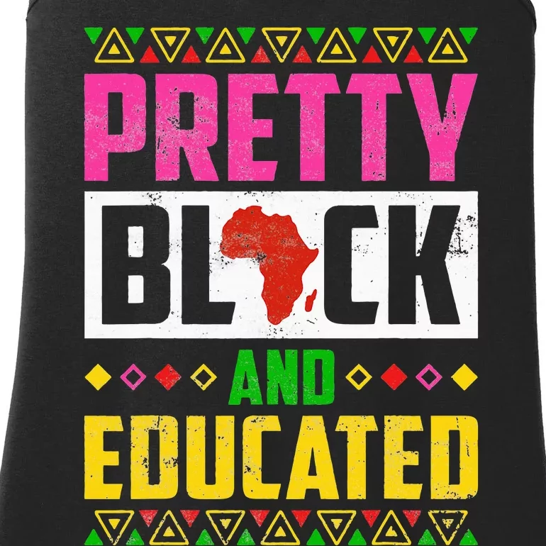 Pretty Black And Educated I Am The Strong African Queen Girl Ladies Essential Tank