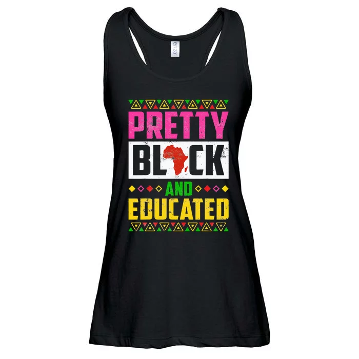 Pretty Black And Educated I Am The Strong African Queen Girl Ladies Essential Flowy Tank