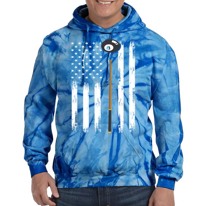 Patriotic Billiards American Flag Billiard Pool Player Gift Tie Dye Hoodie