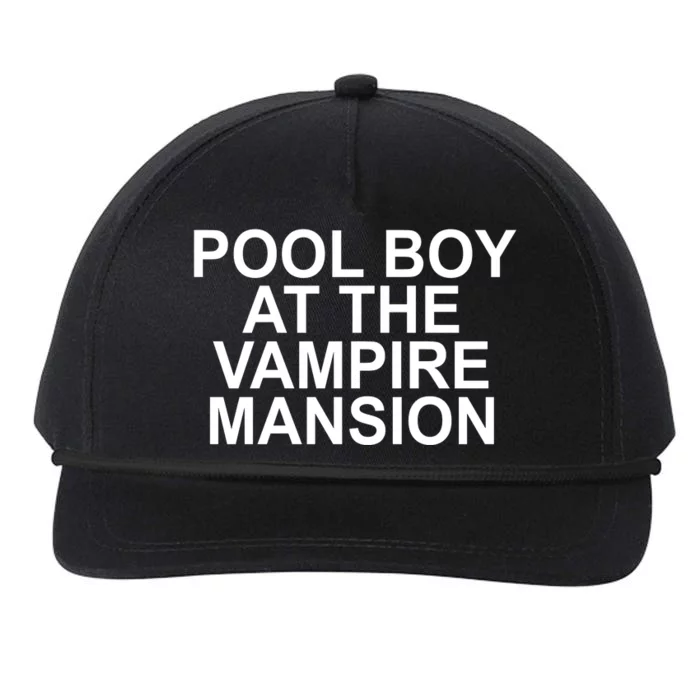 Pool Boy At The Vampire Mansion Snapback Five-Panel Rope Hat