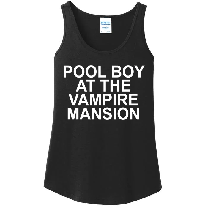 Pool Boy At The Vampire Mansion Ladies Essential Tank