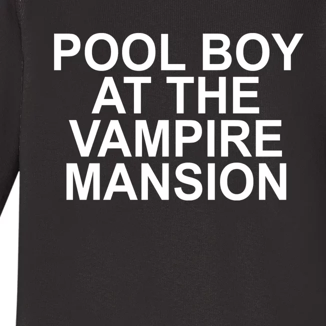 Pool Boy At The Vampire Mansion Baby Long Sleeve Bodysuit