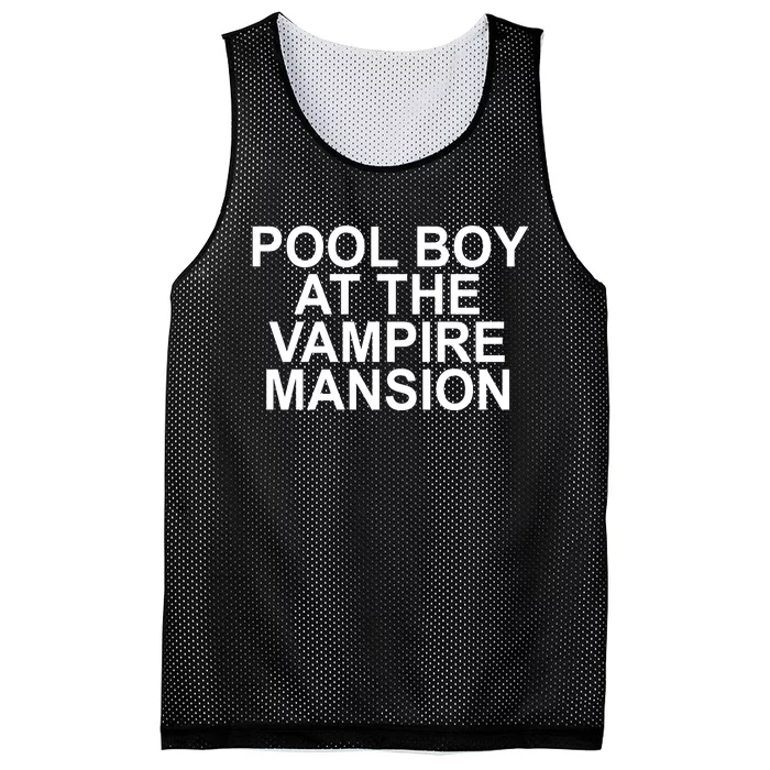 Pool Boy At The Vampire Mansion Mesh Reversible Basketball Jersey Tank