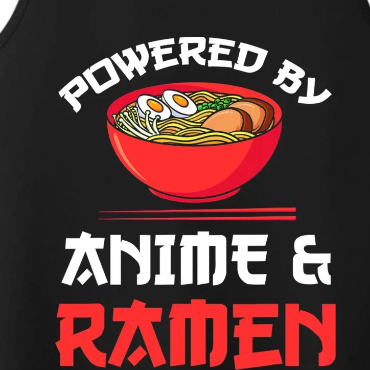 Powered By Anime & Ramen Merchandise Performance Tank