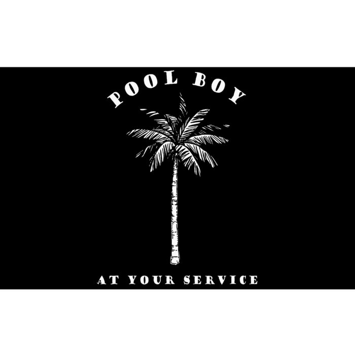 Pool Boy At Your Service Coconut Tree Funny Halloween Gift Bumper Sticker