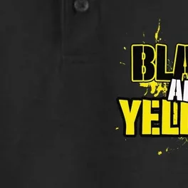 Pittsburgh Black and Yellow Pennsylvania Dry Zone Grid Performance Polo