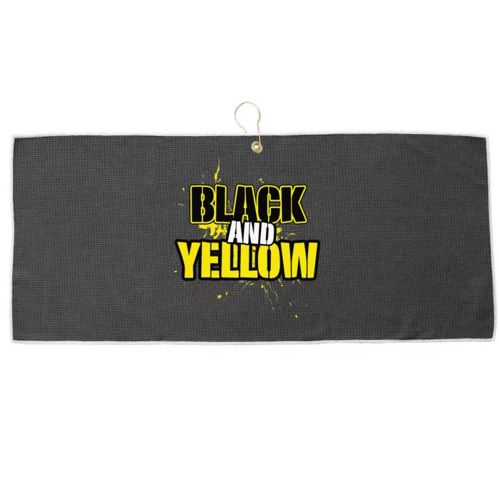 Pittsburgh Black and Yellow Pennsylvania Large Microfiber Waffle Golf Towel