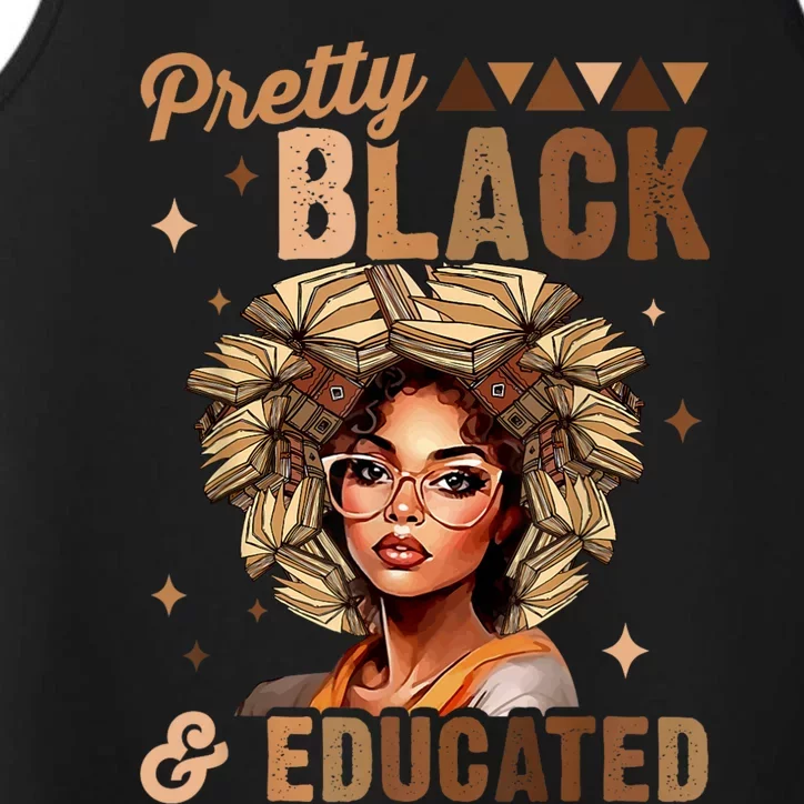 Pretty Black And Educated Black History Month Performance Tank