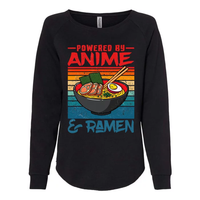 Powered By Anime & Ramen Love Anime Noodles Womens California Wash Sweatshirt