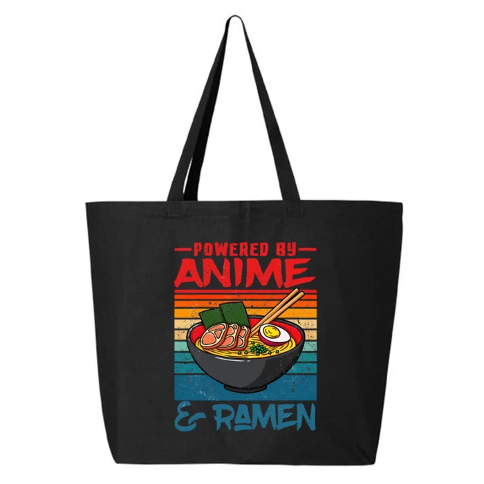 Powered By Anime & Ramen Love Anime Noodles 25L Jumbo Tote