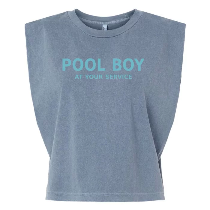 Pool Boy At Your Service Garment-Dyed Women's Muscle Tee