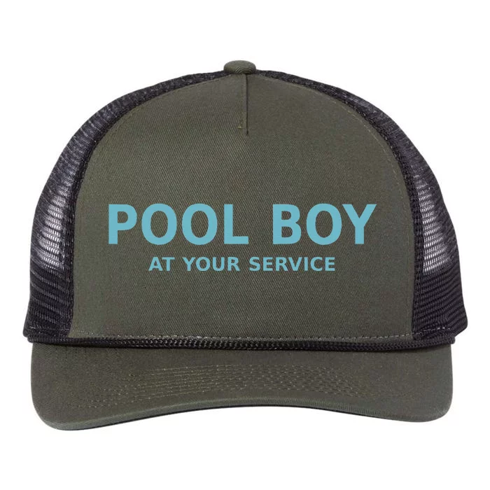 Pool Boy At Your Service Retro Rope Trucker Hat Cap