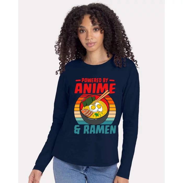 Powered By Anime & Ra Love Noodles Womens Cotton Relaxed Long Sleeve T-Shirt