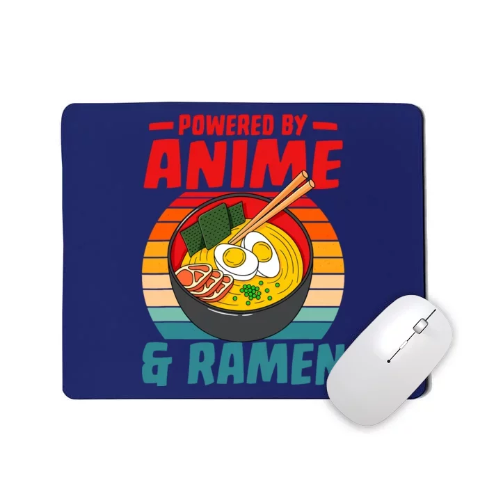 Powered By Anime & Ra Love Noodles Mousepad