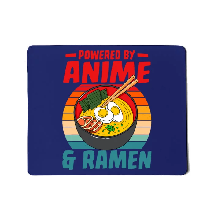 Powered By Anime & Ra Love Noodles Mousepad