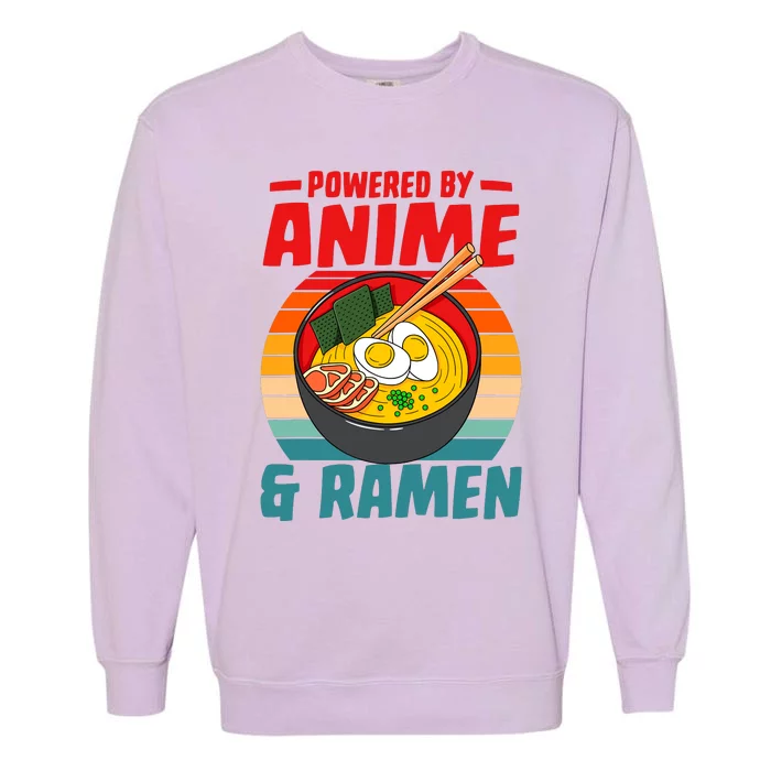 Powered By Anime & Ra Love Noodles Garment-Dyed Sweatshirt