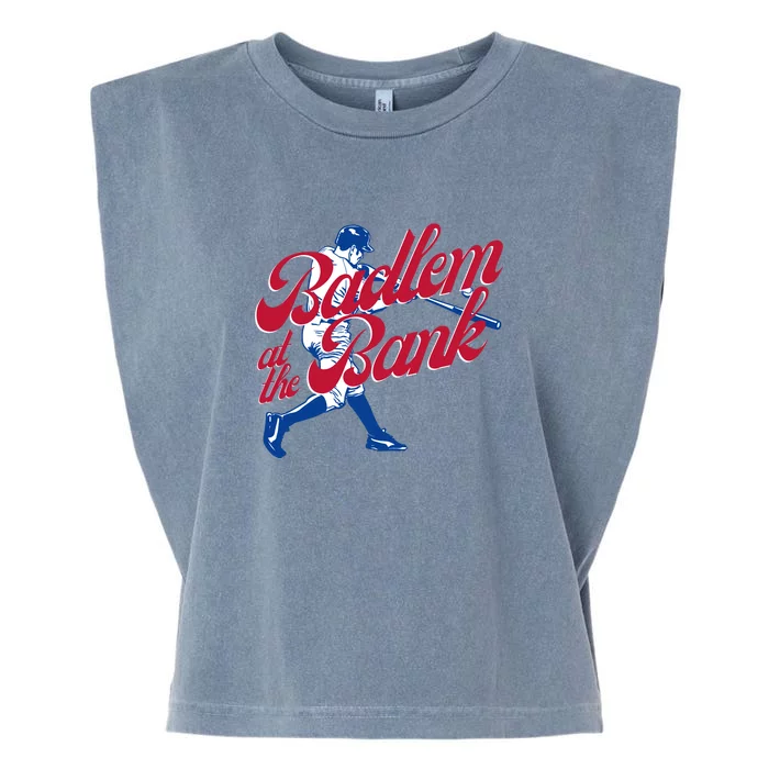 Philly Bedlam At The Bank Philadelphia Phillies Baseball Garment-Dyed Women's Muscle Tee