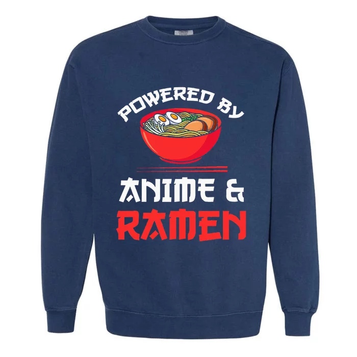 Powered by Anime & Ra Merchandise Garment-Dyed Sweatshirt