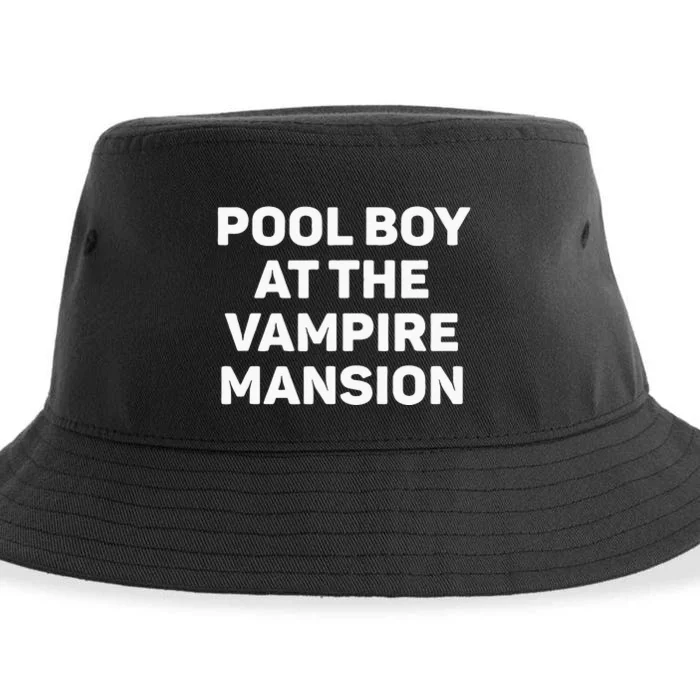 Pool Boy At The Vampire Mansion Funny EMO Vamp Goth Way Sustainable Bucket Hat