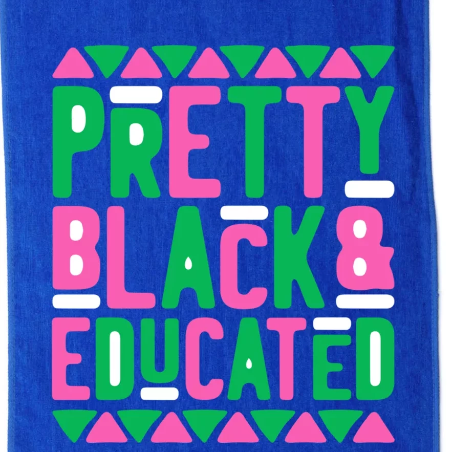 Pretty Black And Educated Melanin Queen Black History Month Gift Platinum Collection Golf Towel