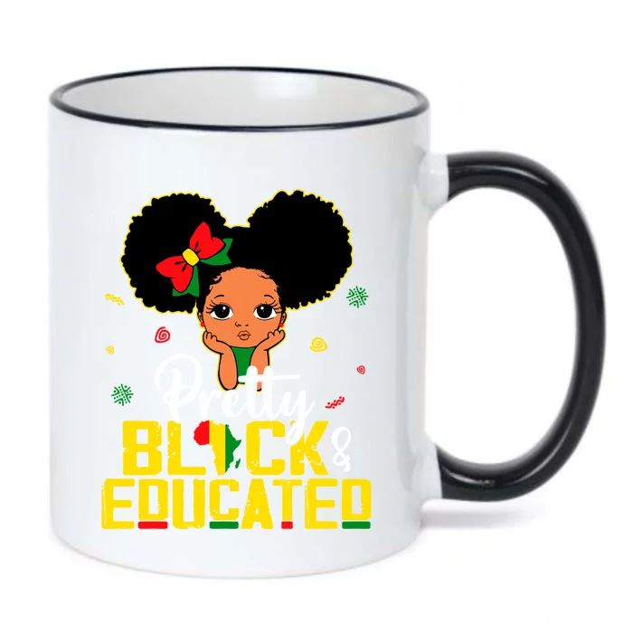 Pretty Black And Educated History African Melanin Juneteenth Great Gift Black Color Changing Mug