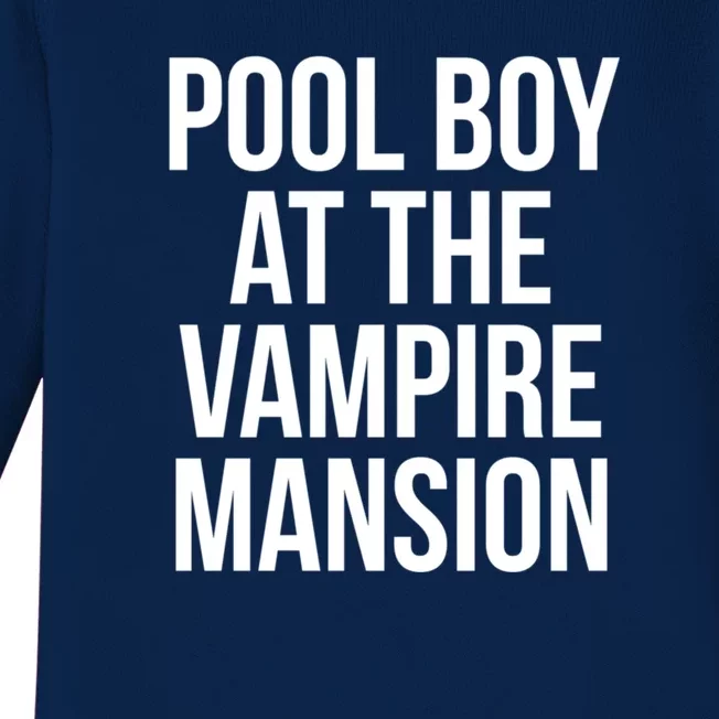 Pool Boy At The Vampire Mansion Baby Long Sleeve Bodysuit