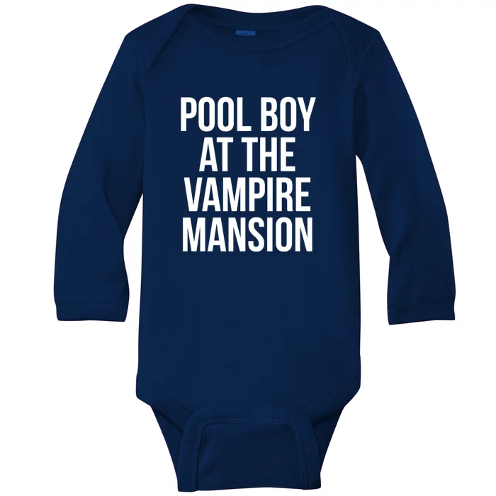 Pool Boy At The Vampire Mansion Baby Long Sleeve Bodysuit