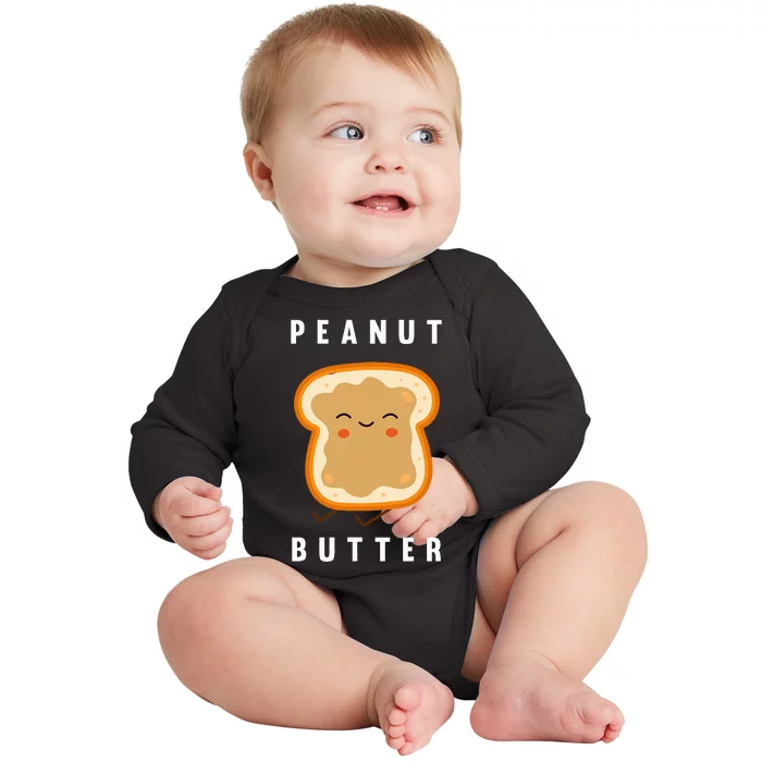 Peanut Butter And Jelly Best Friend Matching Baby Long Sleeve Bodysuit