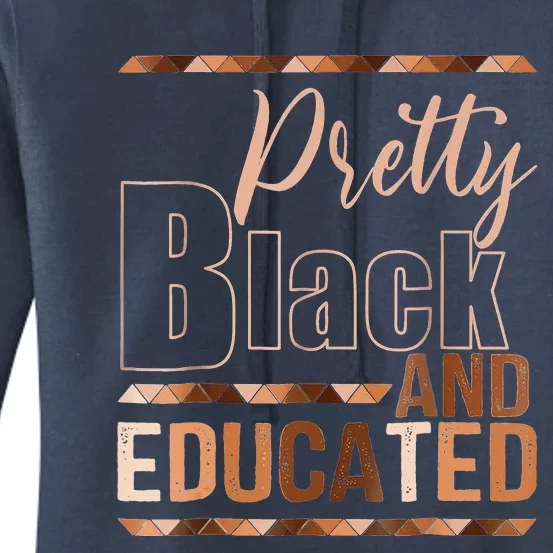 Pretty Black And Educated Bhm African Pride Women's Pullover Hoodie