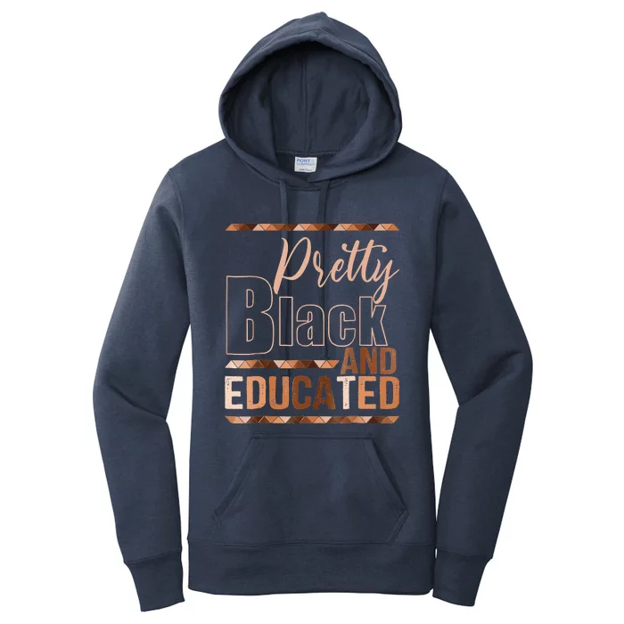 Pretty Black And Educated Bhm African Pride Women's Pullover Hoodie