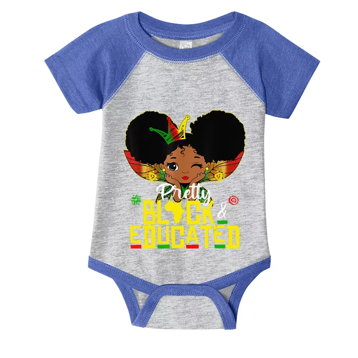 Pretty Black And Educated I Am The Strong African Queen Infant Baby Jersey Bodysuit