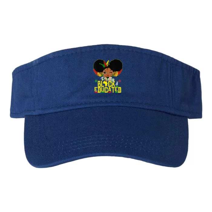 Pretty Black And Educated I Am The Strong African Queen Valucap Bio-Washed Visor