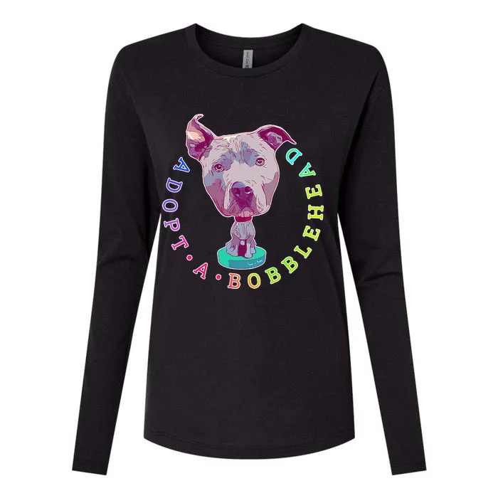 Pit Bull Adopt Rescue Oversized Womens Cotton Relaxed Long Sleeve T-Shirt