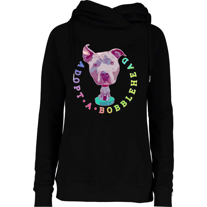 Pit Bull Adopt Rescue Oversized Womens Funnel Neck Pullover Hood