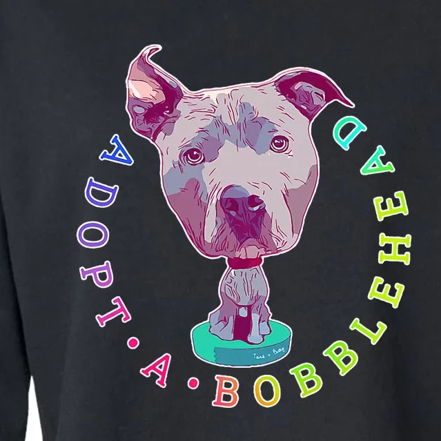 Pit Bull Adopt Rescue Oversized Cropped Pullover Crew