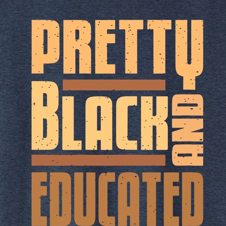 Pretty Black And Educated Black History Month Blm Melanin Women's Crop Top Tee