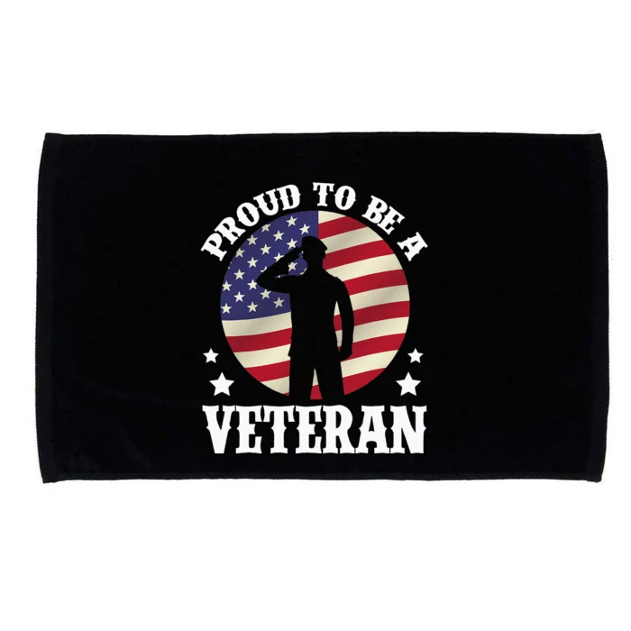 Proud Be A Veteran Of The USA Veteran Veterans Day Microfiber Hand Towel