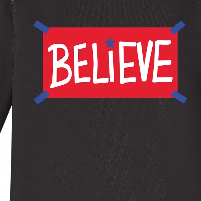 Philadelphia Baseball Believe Baby Long Sleeve Bodysuit