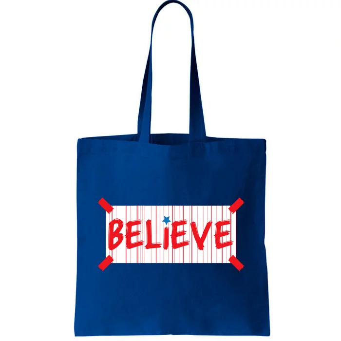 Philadelphia Baseball Believe Tote Bag