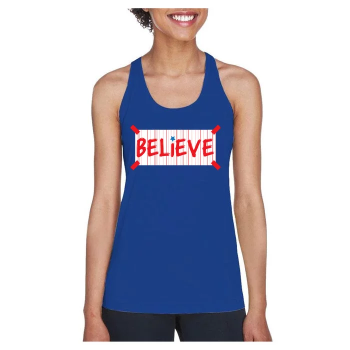 Philadelphia Baseball Believe Women's Racerback Tank