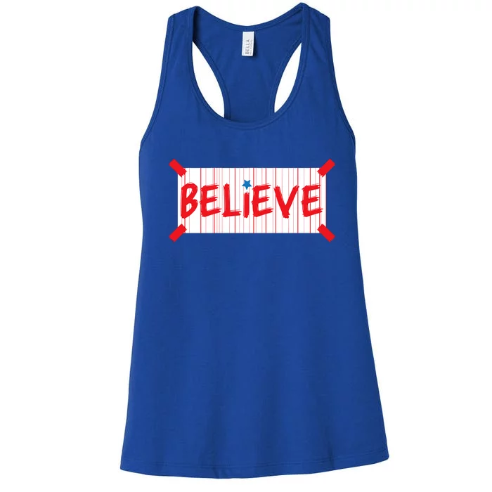 Philadelphia Baseball Believe Women's Racerback Tank