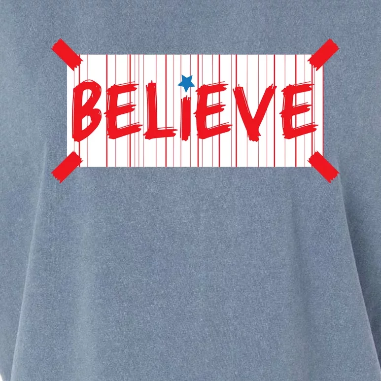 Philadelphia Baseball Believe Garment-Dyed Women's Muscle Tee