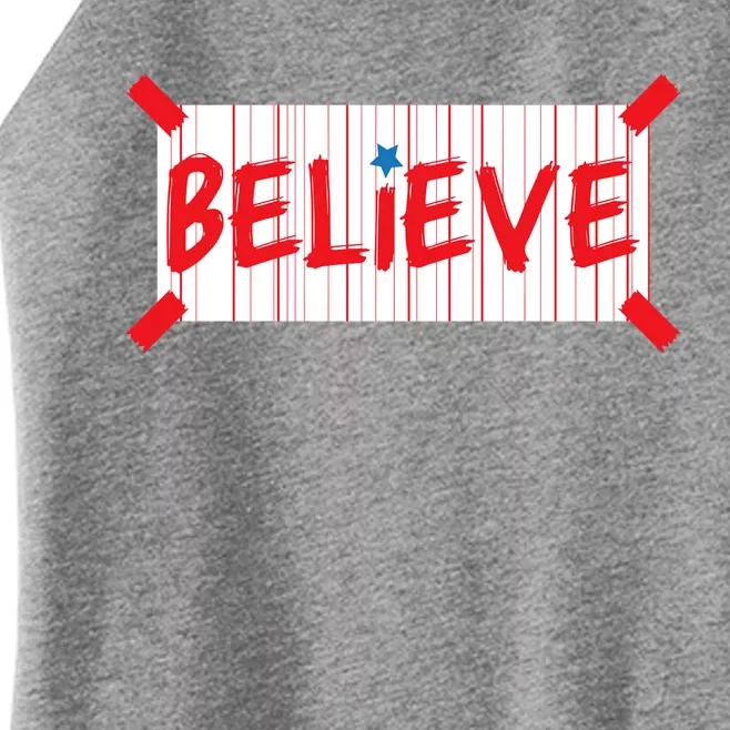 Philadelphia Baseball Believe Women’s Perfect Tri Rocker Tank