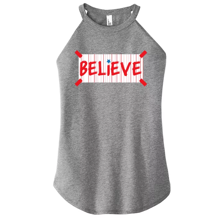 Philadelphia Baseball Believe Women’s Perfect Tri Rocker Tank