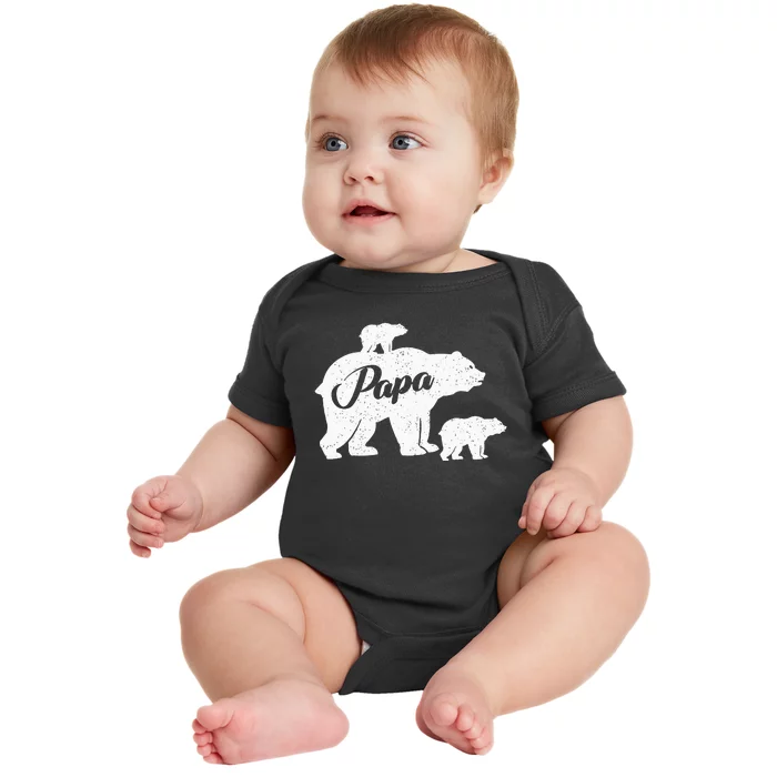 Papa Bear Baby Newborn Twin Dad Bear Papabear Baby Bodysuit