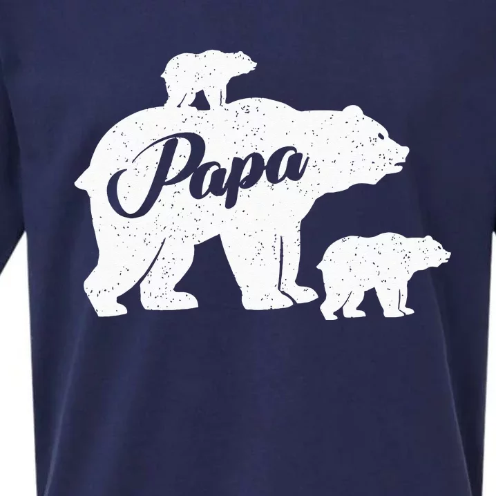 Papa Bear Baby Newborn Twin Dad Bear Papabear Sueded Cloud Jersey T-Shirt